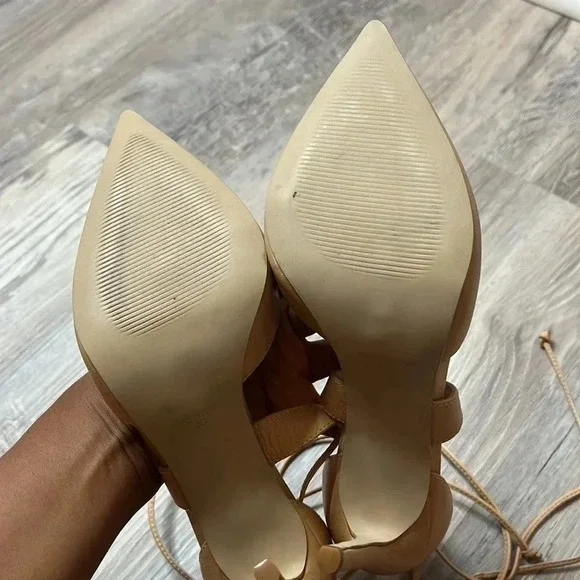 Steve Madden Women's Raela Blush Leather Pointed Toe Heels Size 8 - Picture 6 of 7